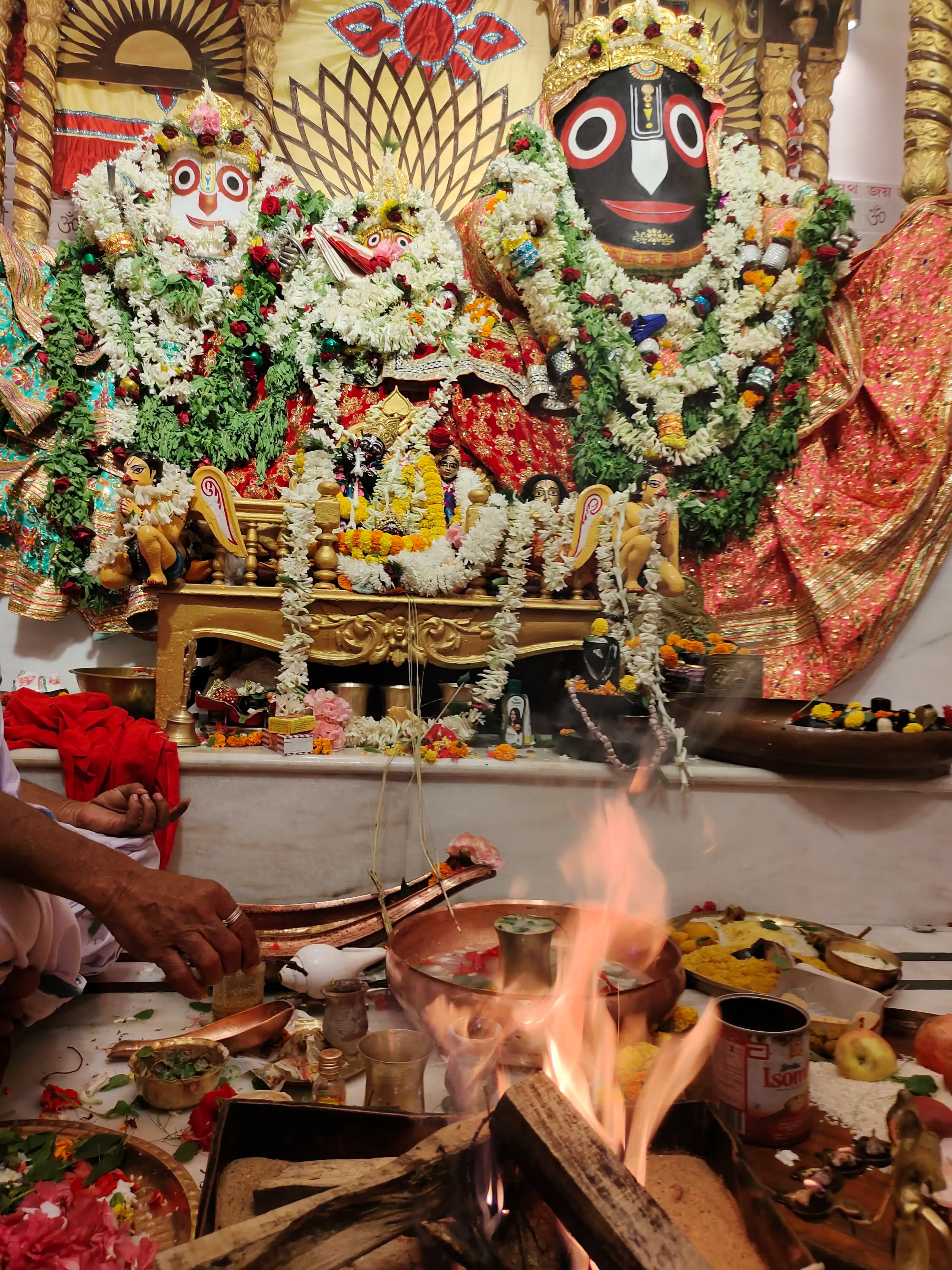 Deity statue inside the temple